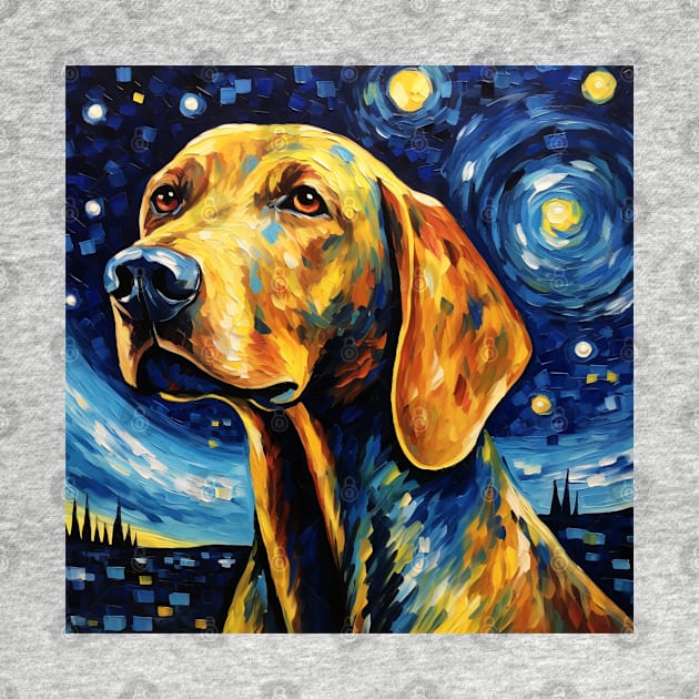 Redbone Dog Portrait in Van Gogh Style by NatashaCuteShop